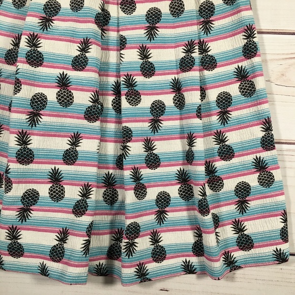 ZARA Pineapple Print Dress Size Large - Picture 5 of 8